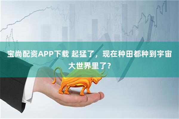 宝尚配资APP下载 起猛了，现在种田都种到宇宙大世界里了？