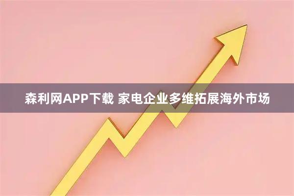 森利网APP下载 家电企业多维拓展海外市场